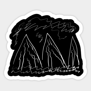 Scribble Mountain Sticker